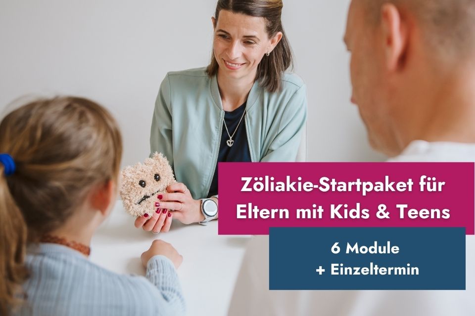 Zöliakie Startpaket für Eltern | Vater mit Tochter in der Beratung