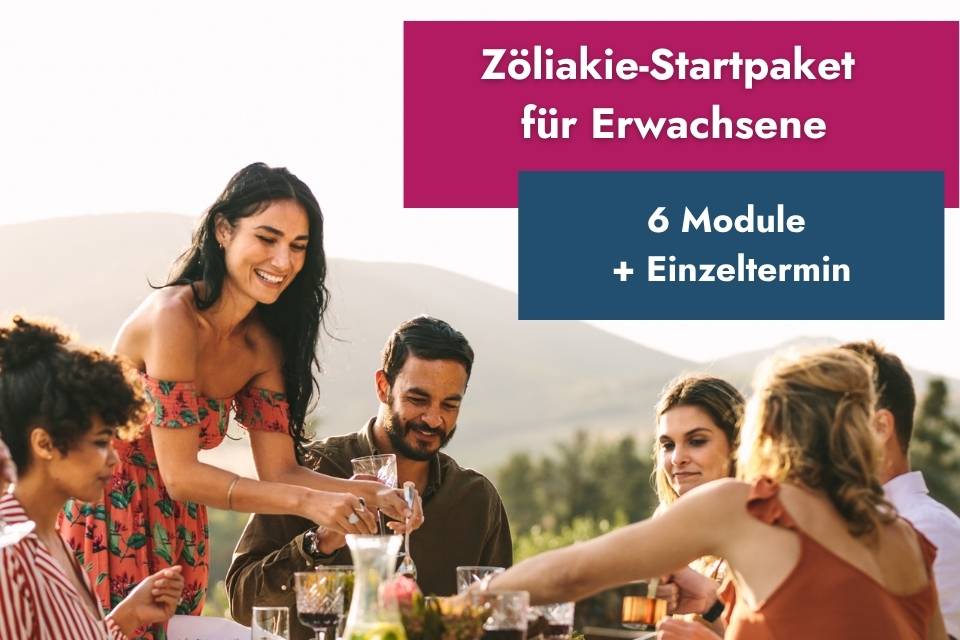 Zöliakie Startpaket Erwachsene | Junge Menschen beim Essen